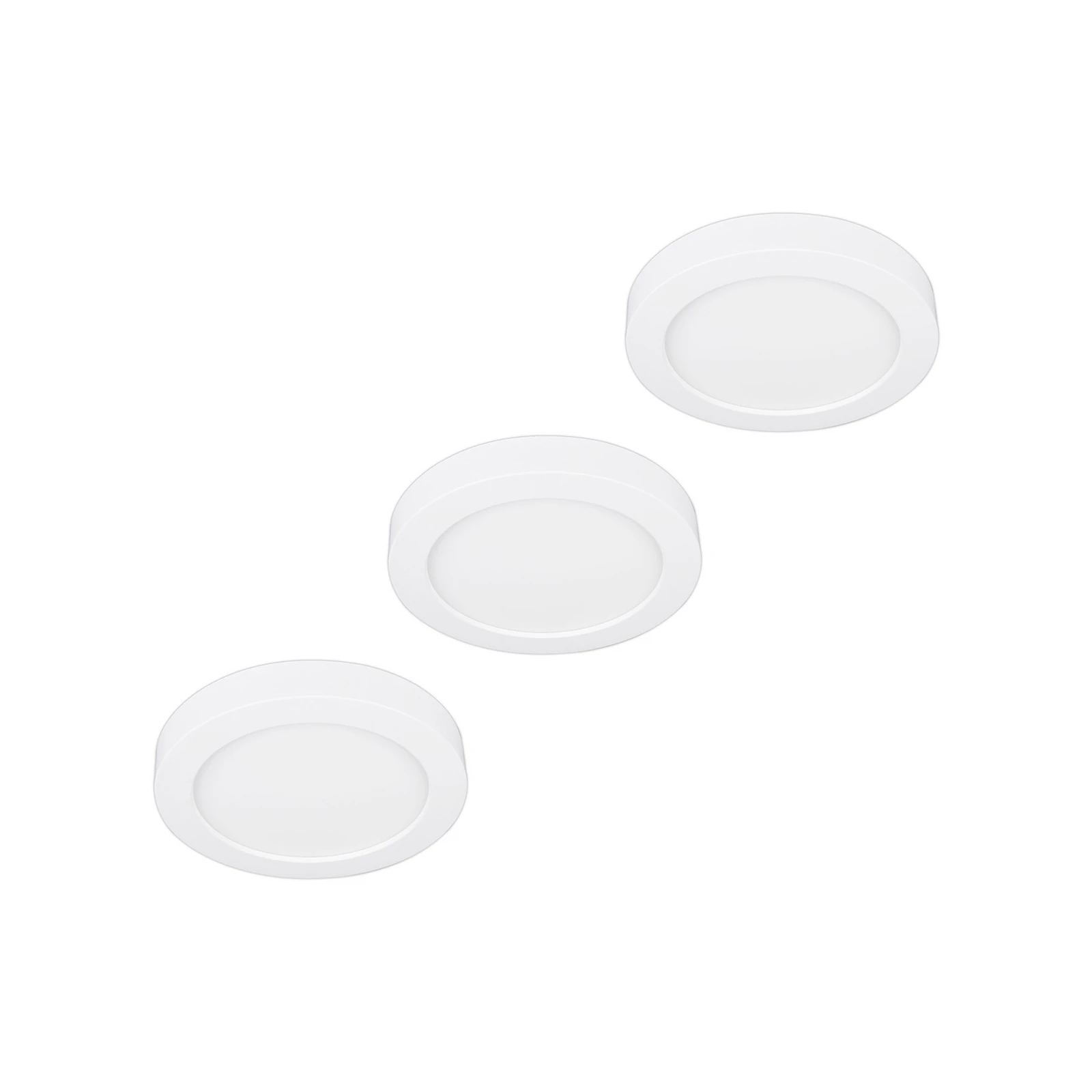 Prios LED-Deckenleuchte Edwina, weiß, 23 cm, 3er-Set