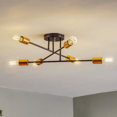 Lampa sufitowa Veken 6B w kolorze czarnym i miedzianym