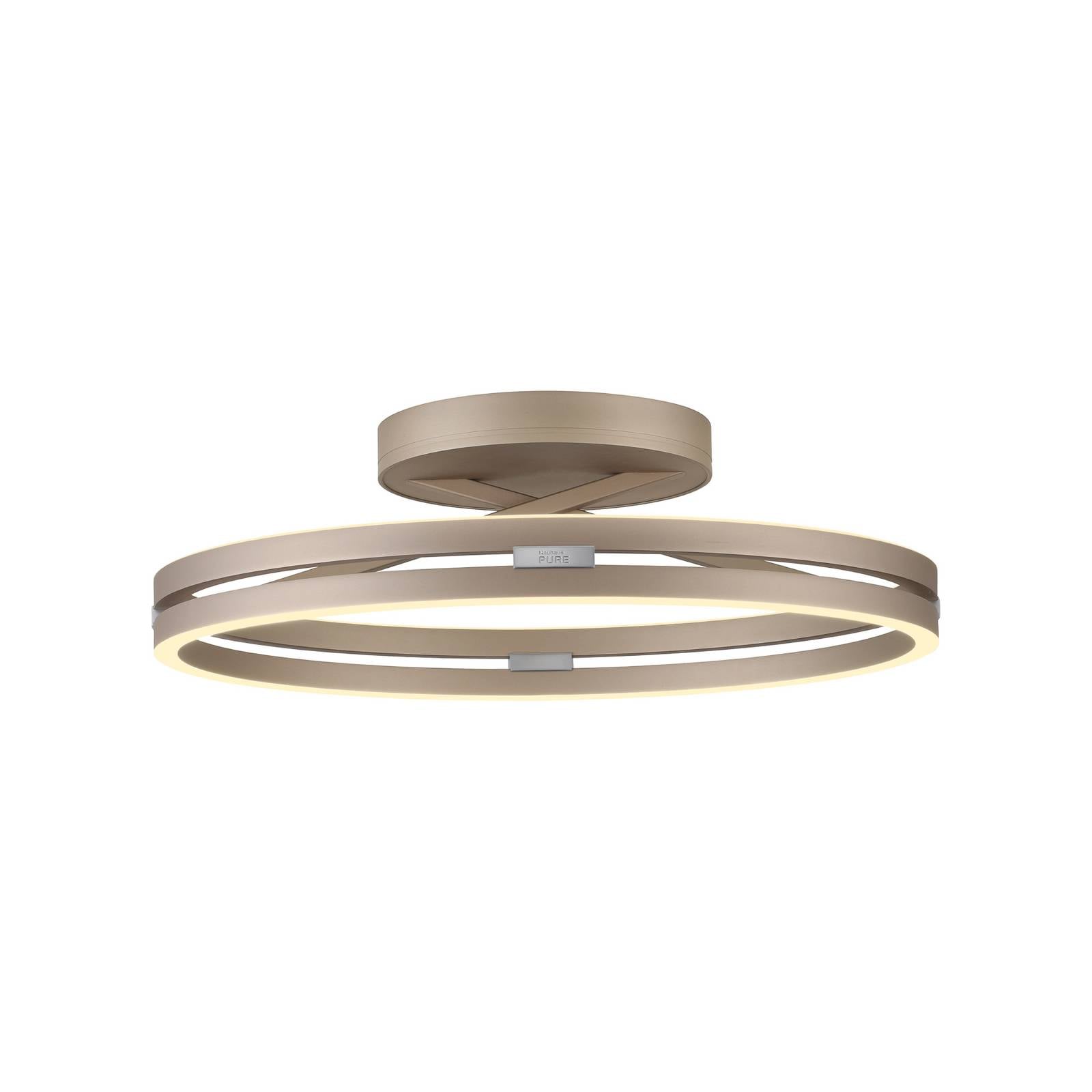 PURE LED-Deckenleuchte Loop bronzefarben, Metall Ø 60 cm CCT