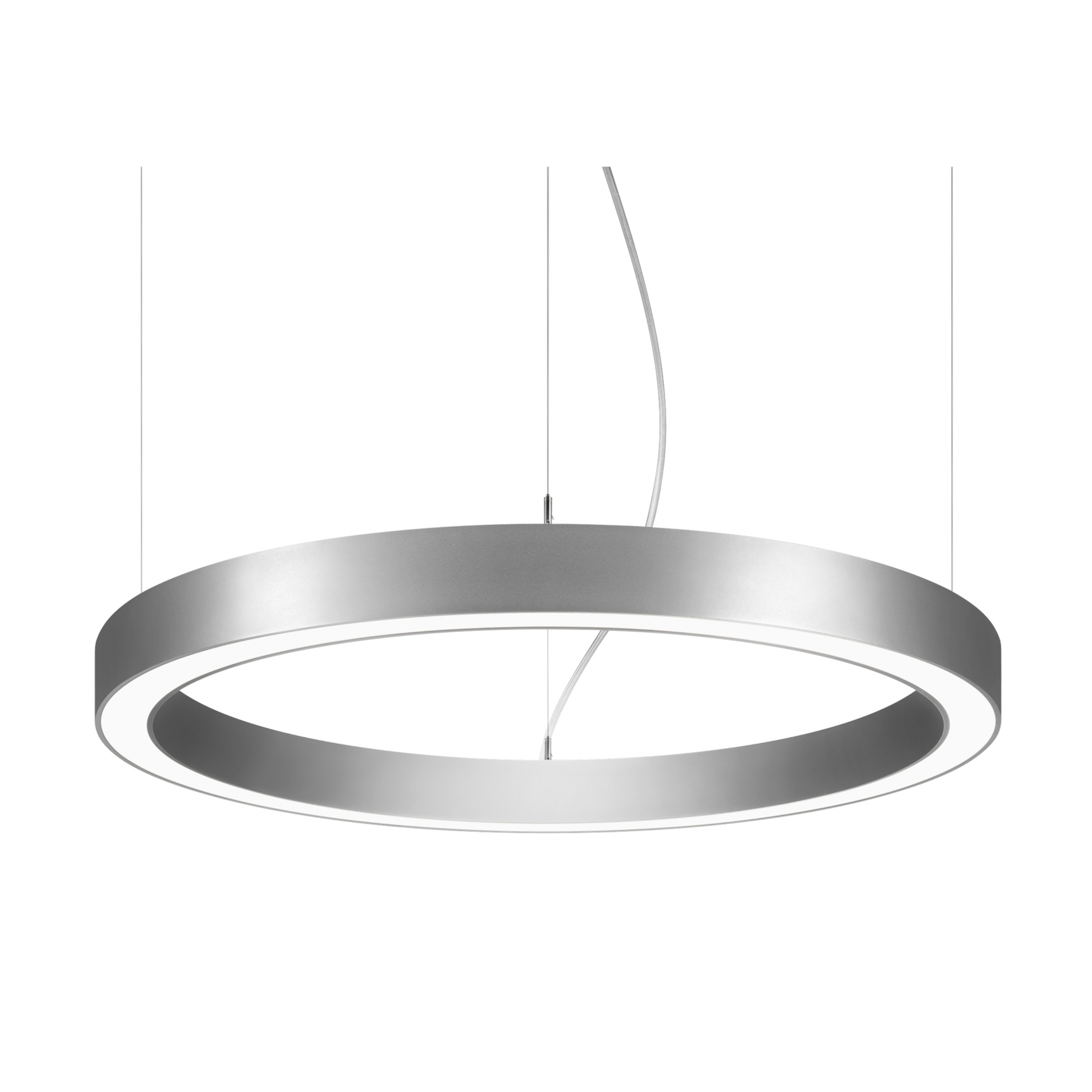 BRUMBERG Biro Circle Ring10 ylös/alas Ø 60 cm DALI hopea 840