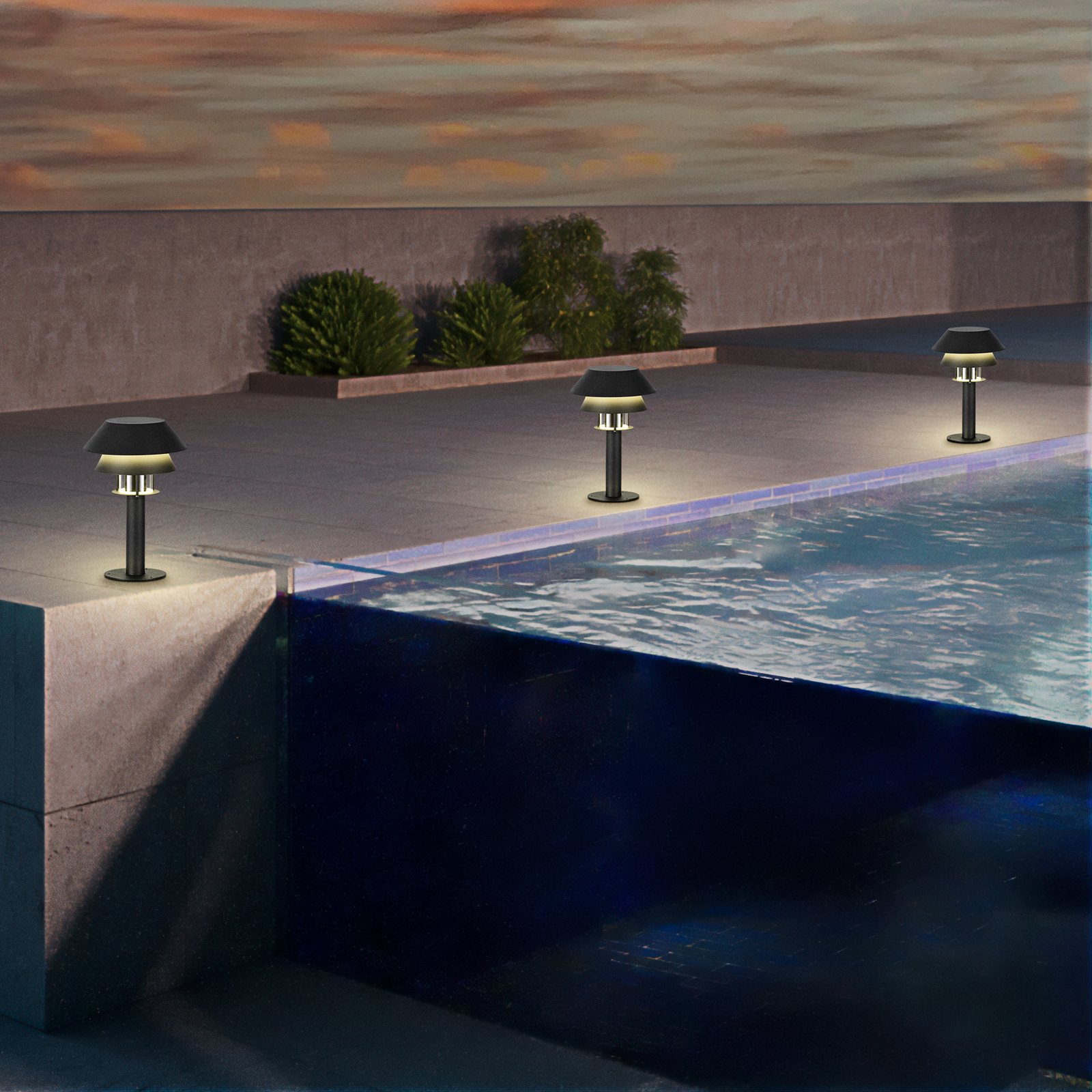 Candeeiro de pé Chiappera com abajur duplo