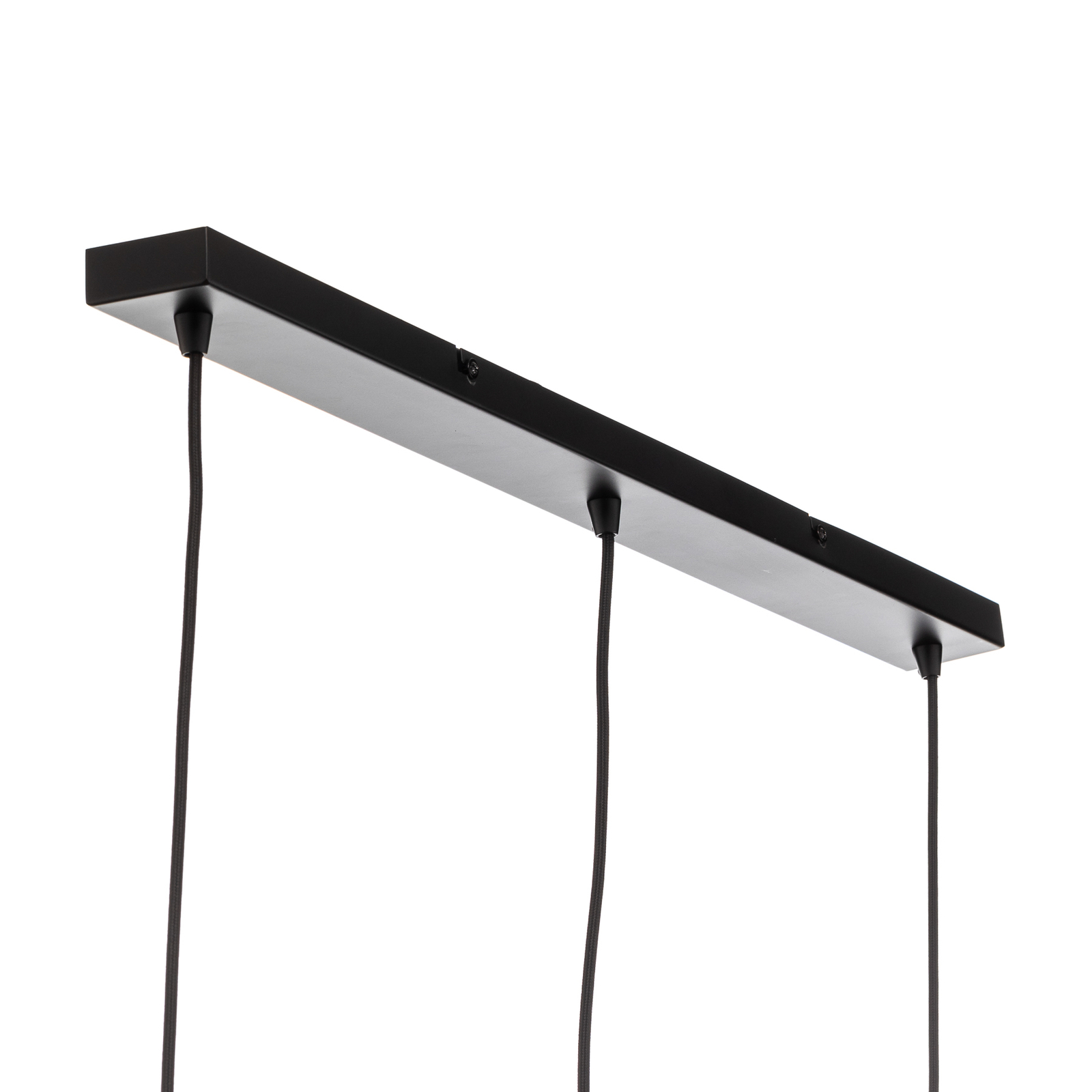 Lindby pendellampe Tsomo, 950 cm, 3-lys, svart, stoff