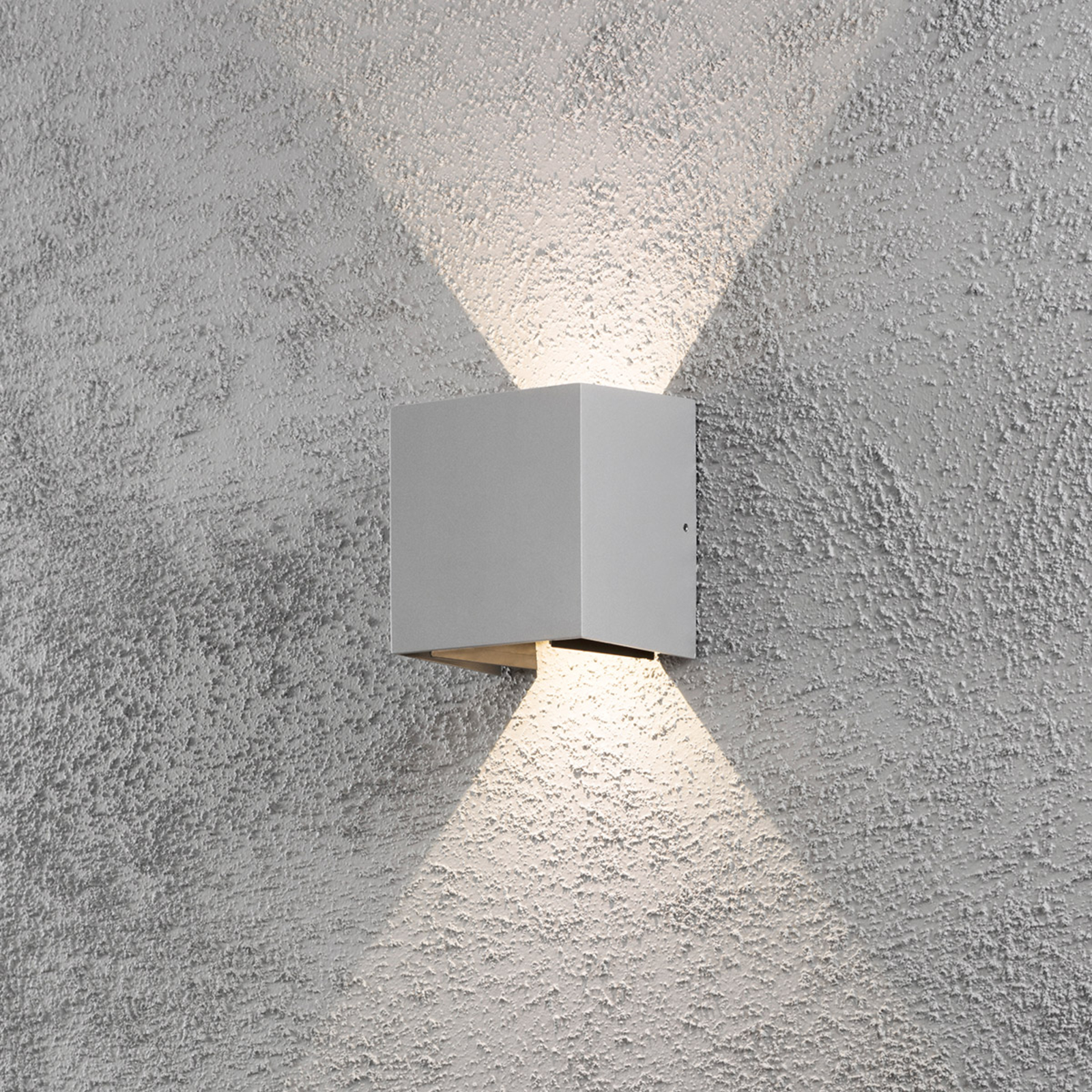 LED-Außenwandleuchte Cremona 13 cm grau