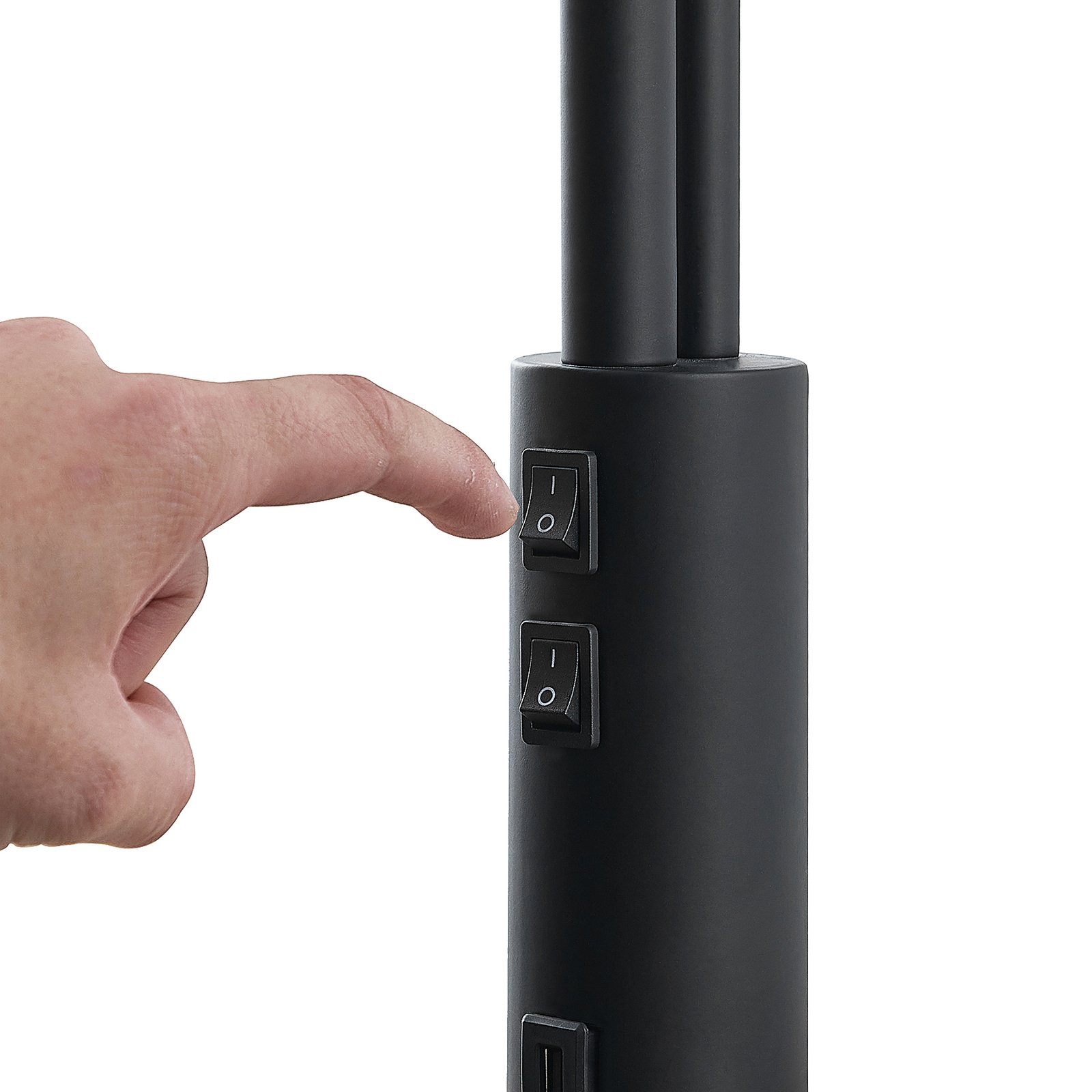 Aovan Gulvlampe USB Black - Lindby