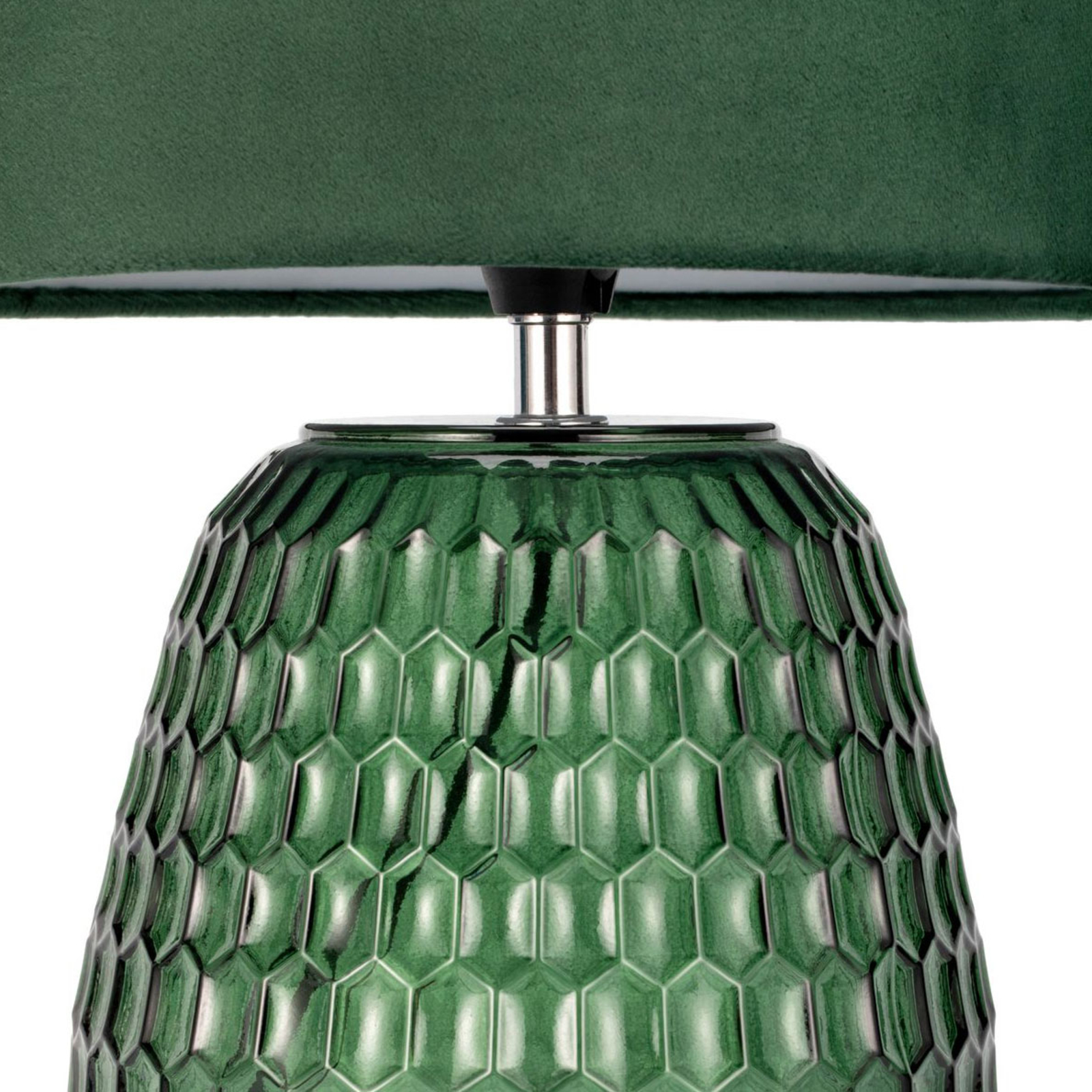 Pauleen Crystal Velours lampă masă, picior sticlă