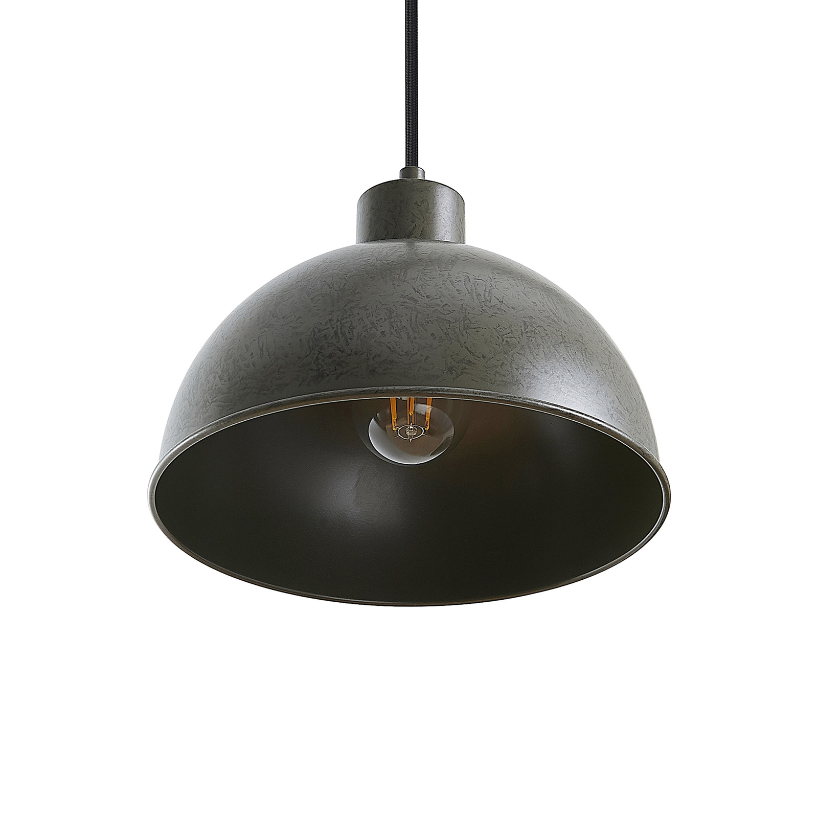 Lindby Jorek pendant light, steel, three-bulb