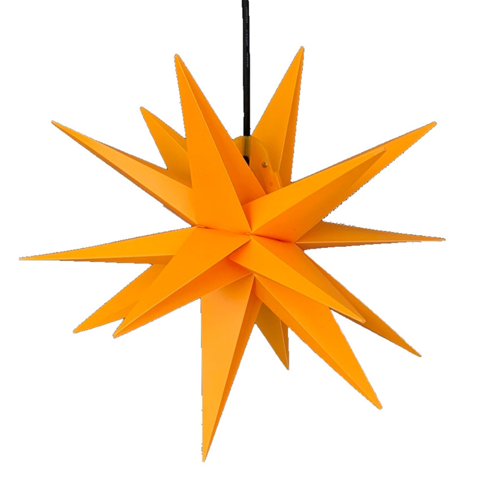 Estrela decorativa para exterior, 18 pontas, Ø 40 cm amarelo