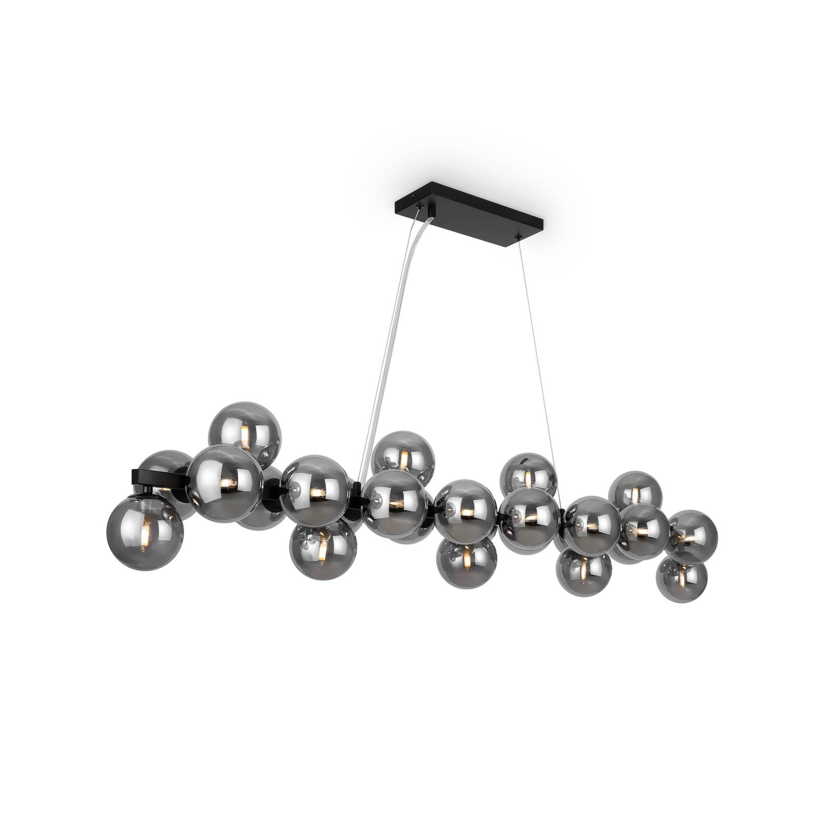 Dallas Modern 25 Light Bar Pendel-Deckenleuchte Schwarz Schirm Schwarz G9