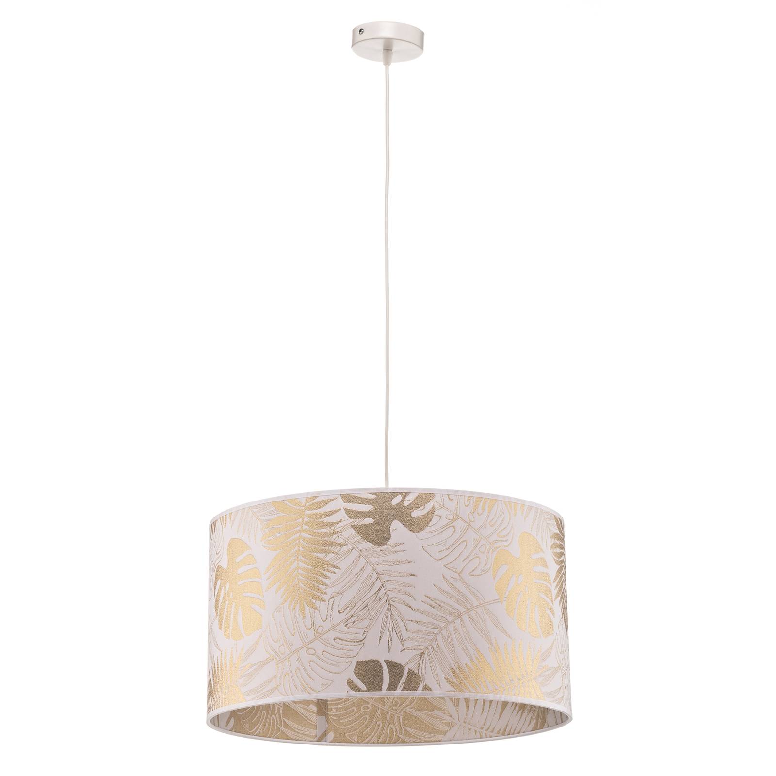 Suspension Areca avec motif de feuilles dorée