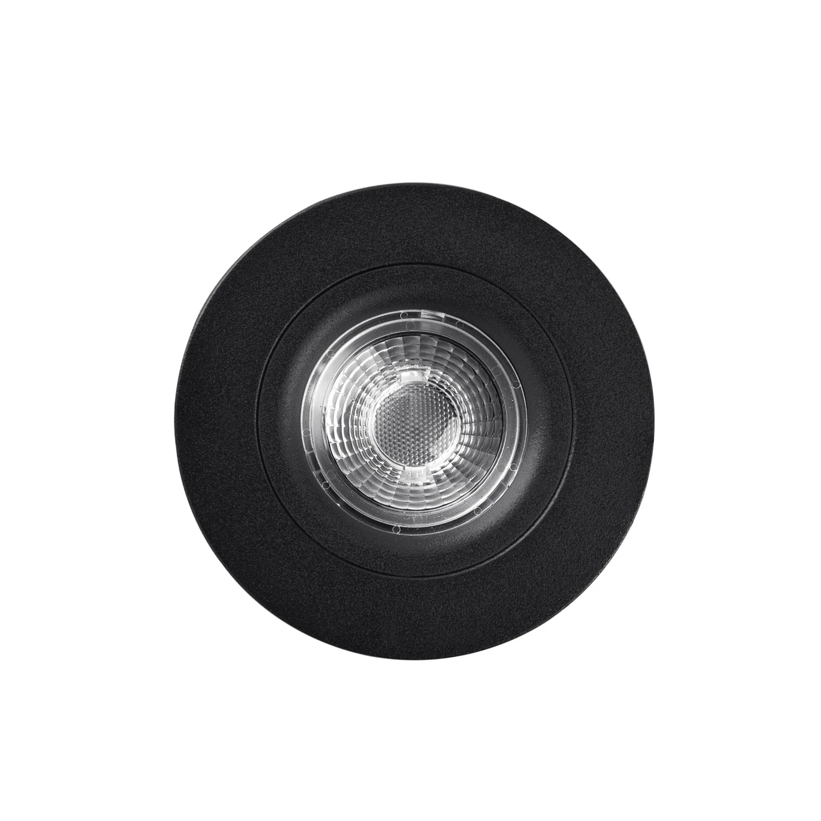 Projetor de teto LED de encastrar DL6809, redondo, preto