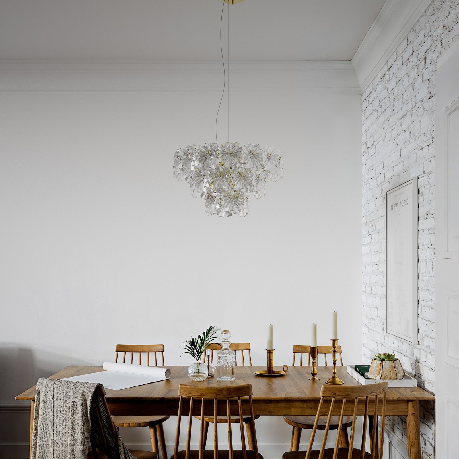 Lámpara colgante Lorraine de By Rydens, Ø 52 cm, transparente