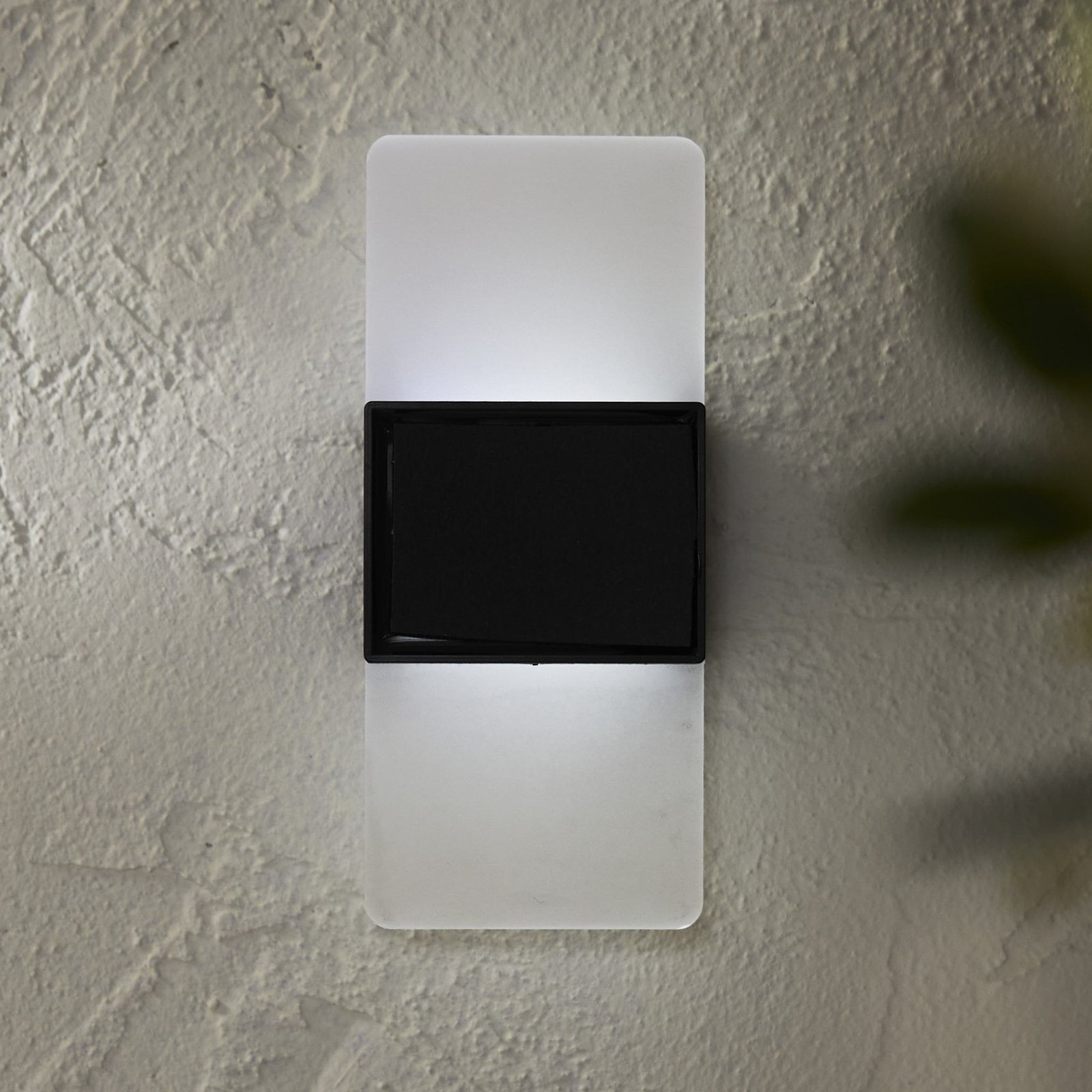 LED outdoor wall light Wally, 14x6 cm white frosted CCT