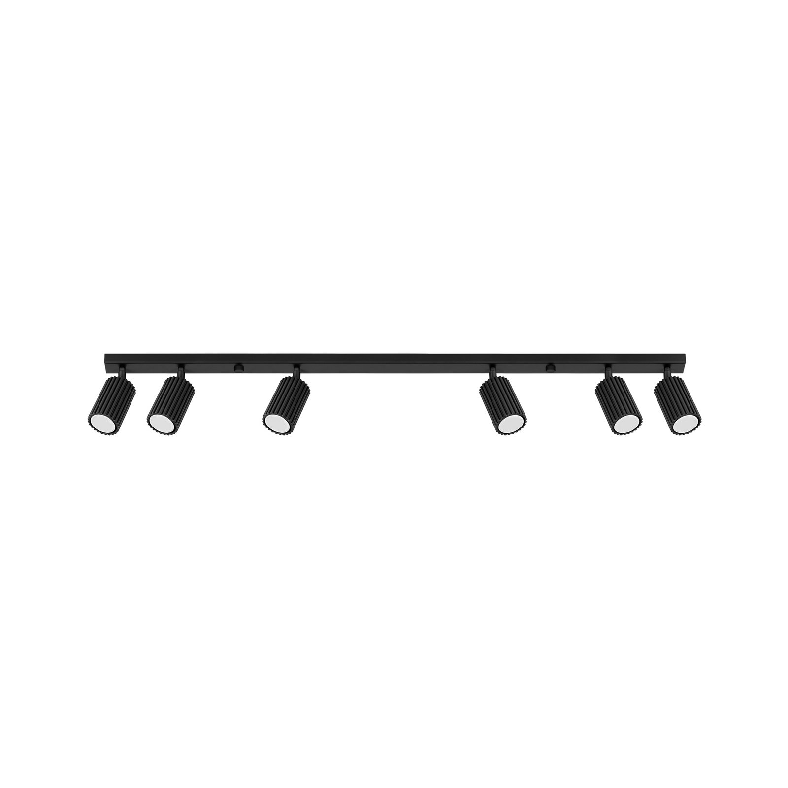 Deckenstrahler Karbon, schwarz, Länge 117 cm, Alu, 6-flg.