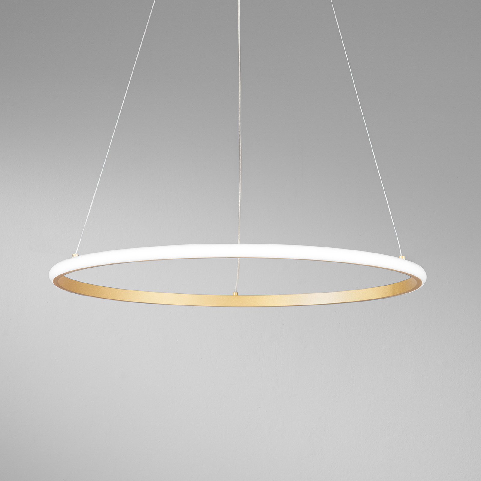 LED-Pendellampe Axis, Ø 60 cm, goldfarben, Metall, CCT