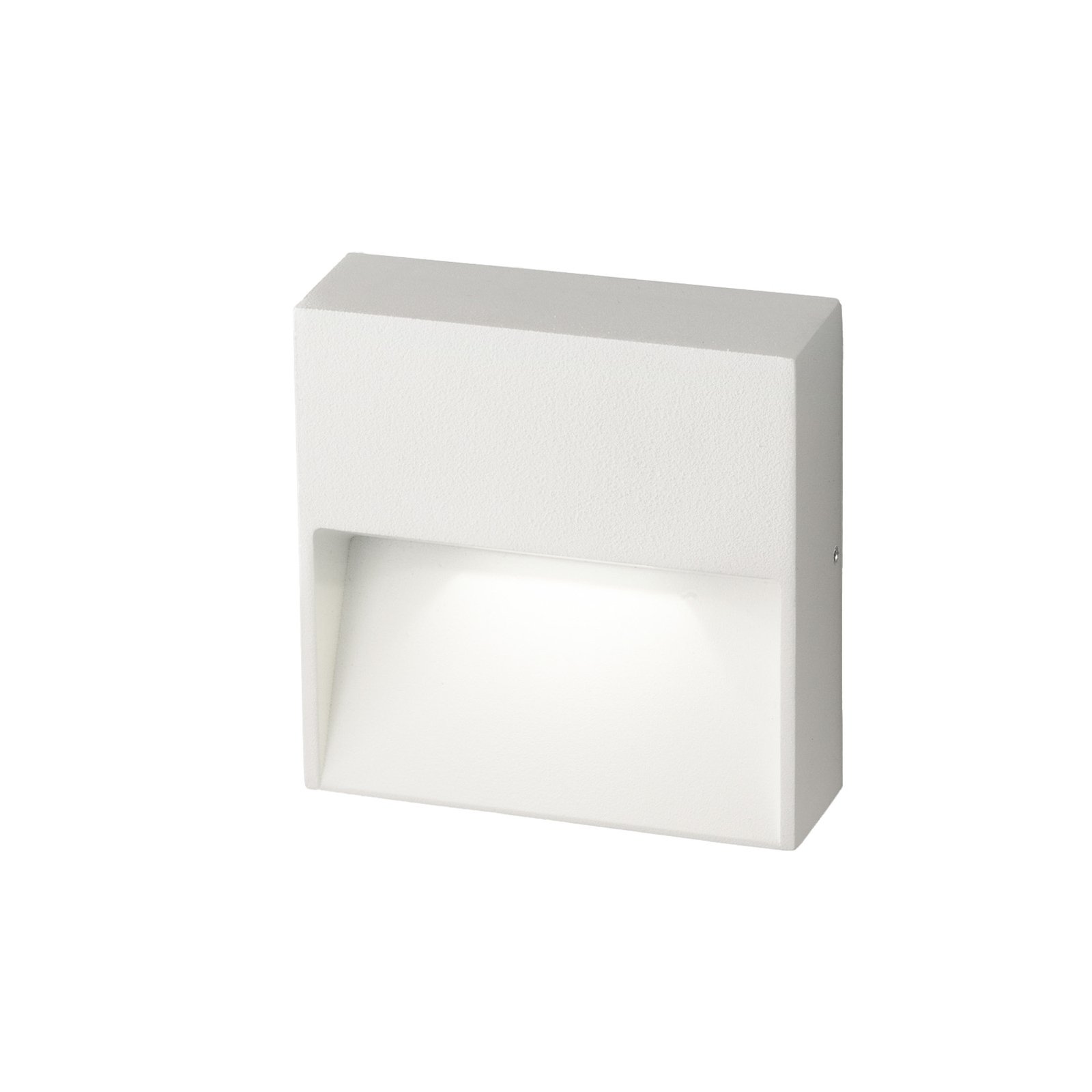 EGG DLS Outdoor wall light Vigo Q, white 11x11 cm aluminium 3,000 K