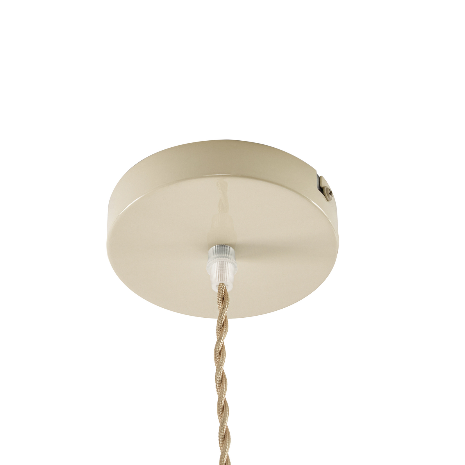 Lampada a sospensione per bambini Aeris, Ø 35 cm, tessuto/rattan, beige, E27 -