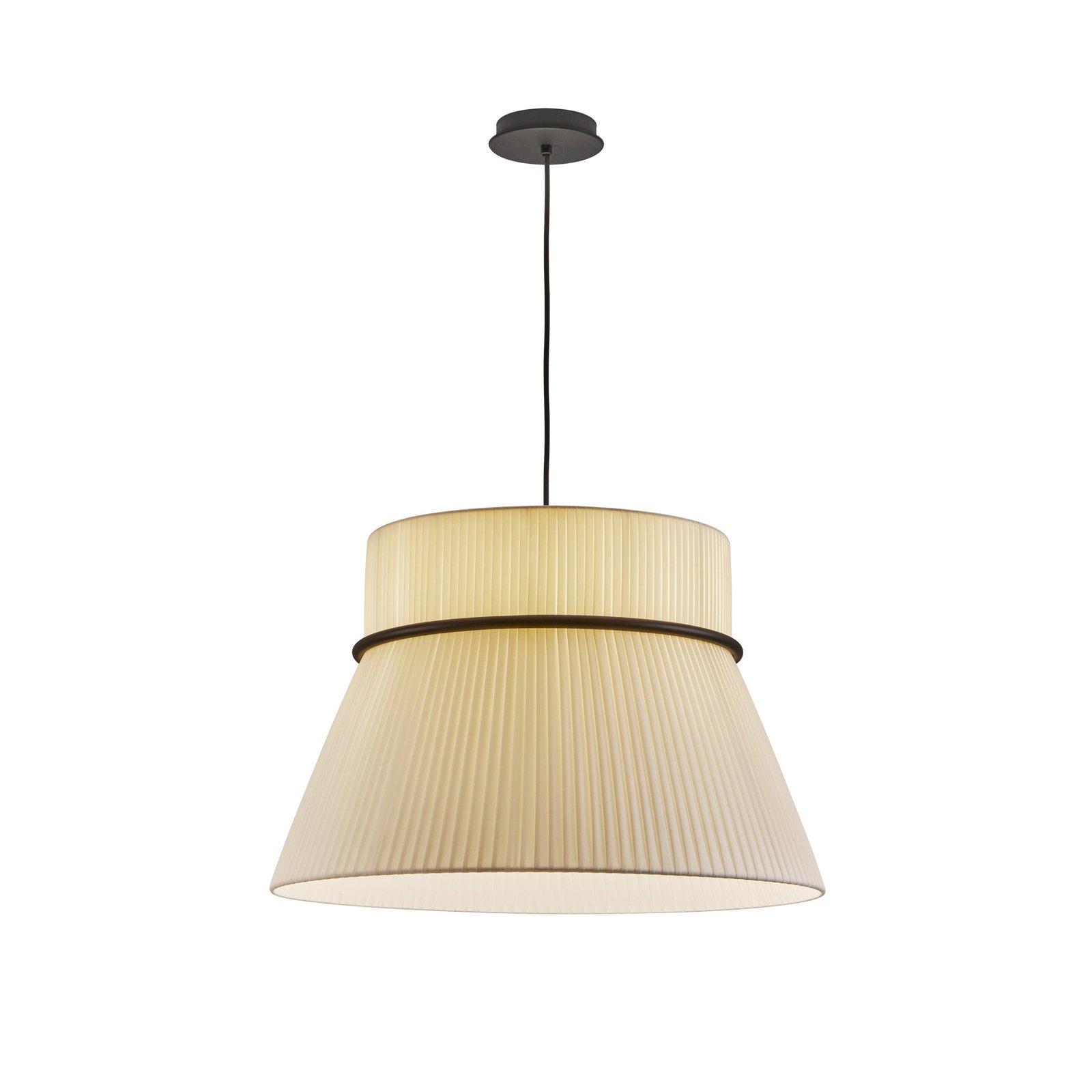 Bover hanging light Folie S, cream/black, Ø 60 cm