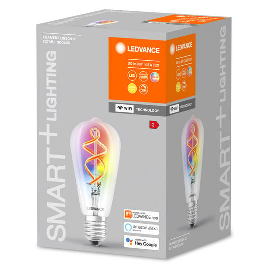LEDVANCE SMART WiFi kvēlspuldze Classic E27 4,5W 827