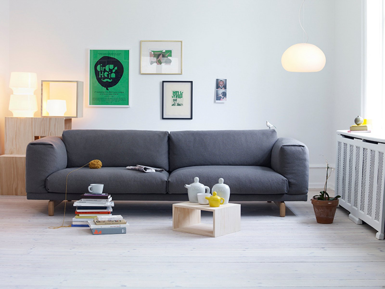 Fluid Lustră Pendul ø42 Opal White - Muuto