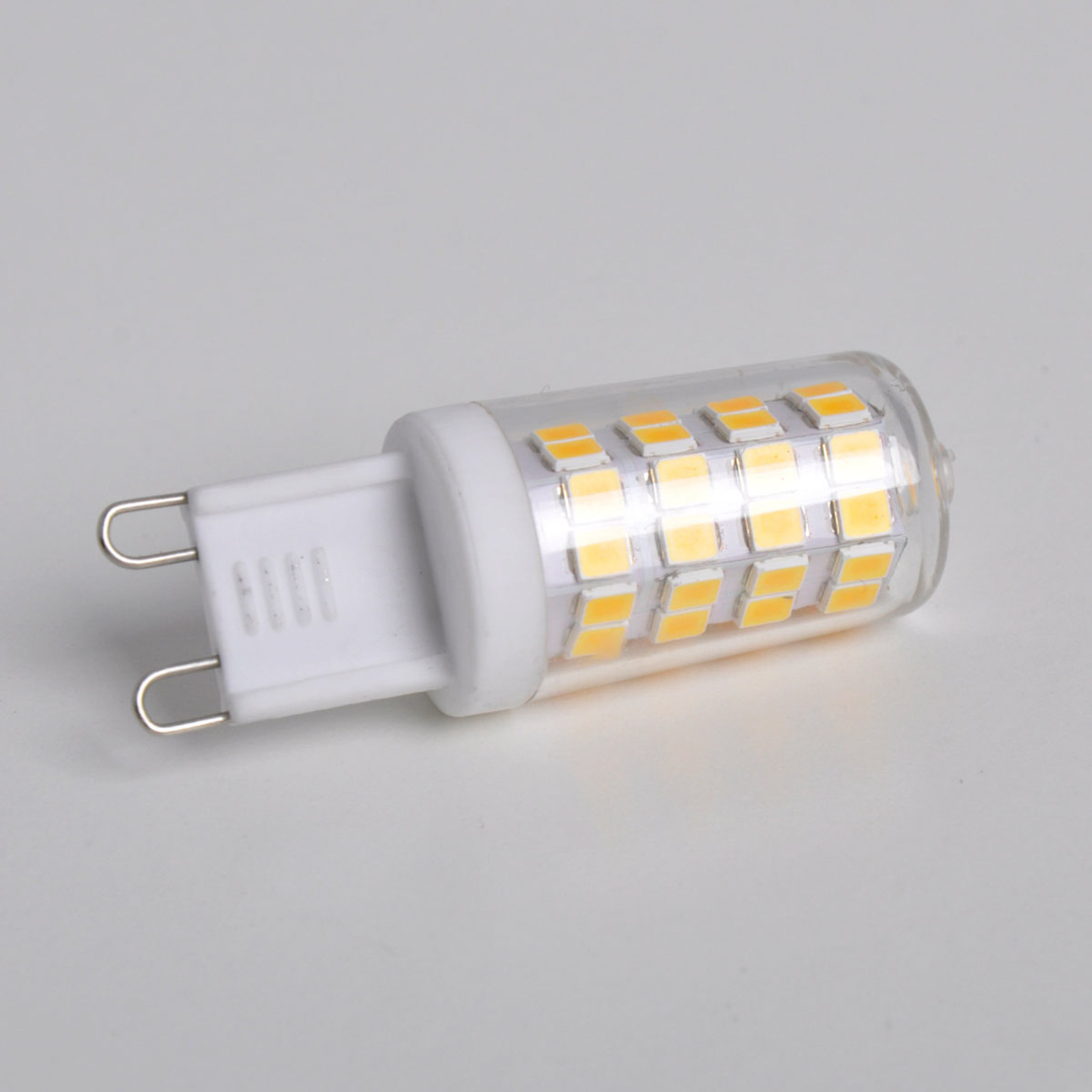 Lindby bi-pin LED bulb, set of 5, G9, 3 W, clear, 3,000 K