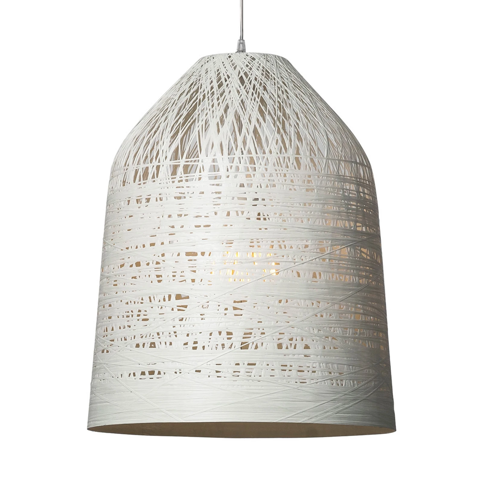 Karman Black Out - weiße Pendellampe, 50 cm