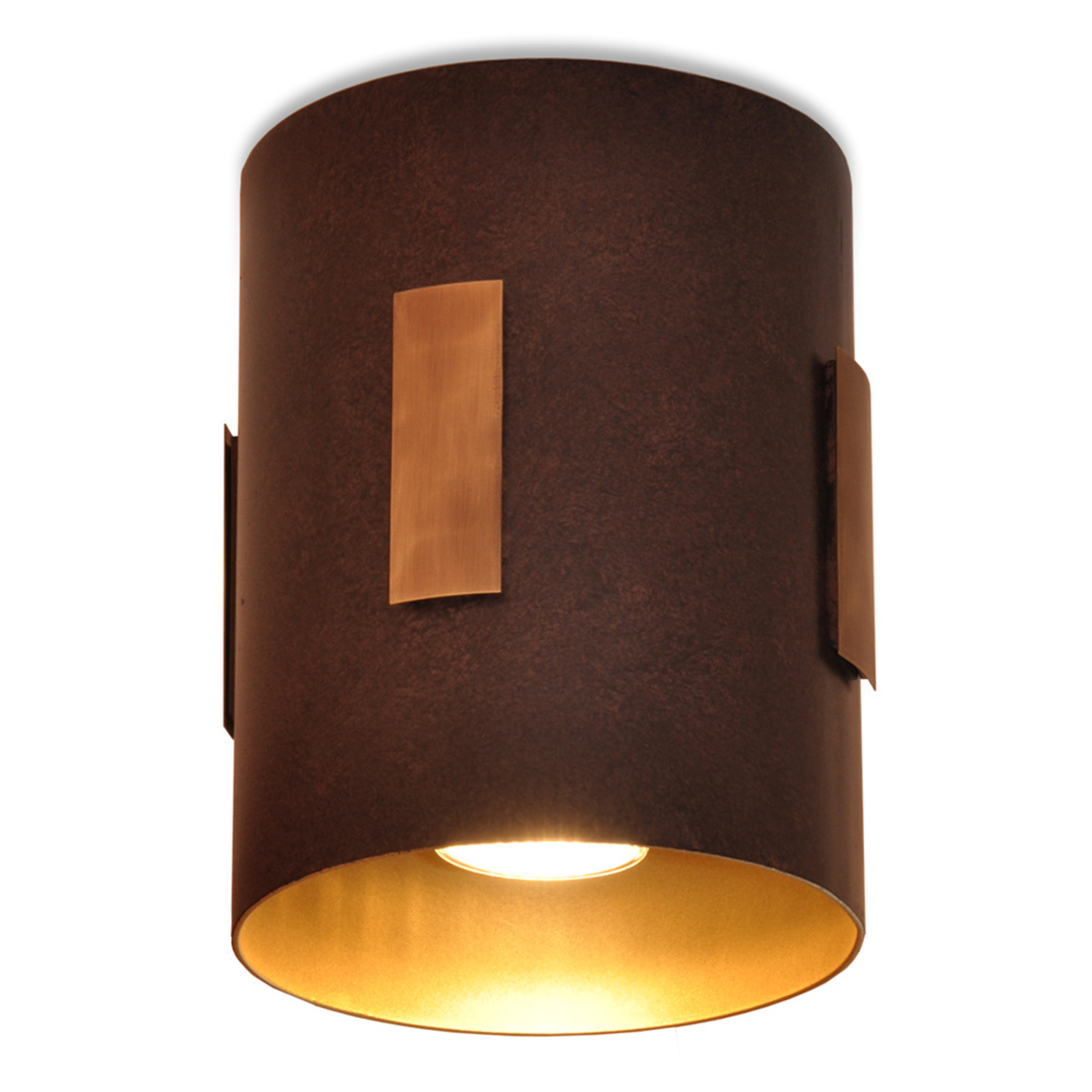 Menzel Solo lámpara de techo marrón/negro/oro