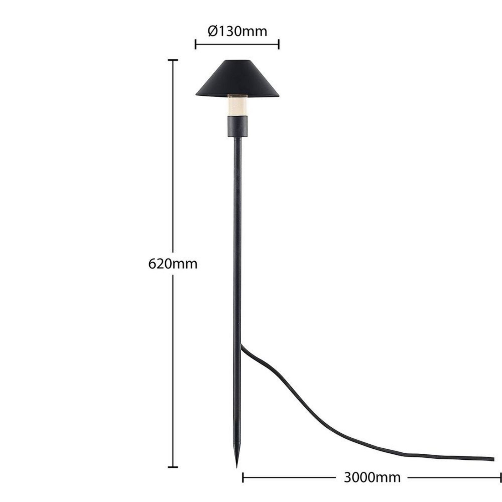 Velenora LED Lampă de grădină Black - Lindby