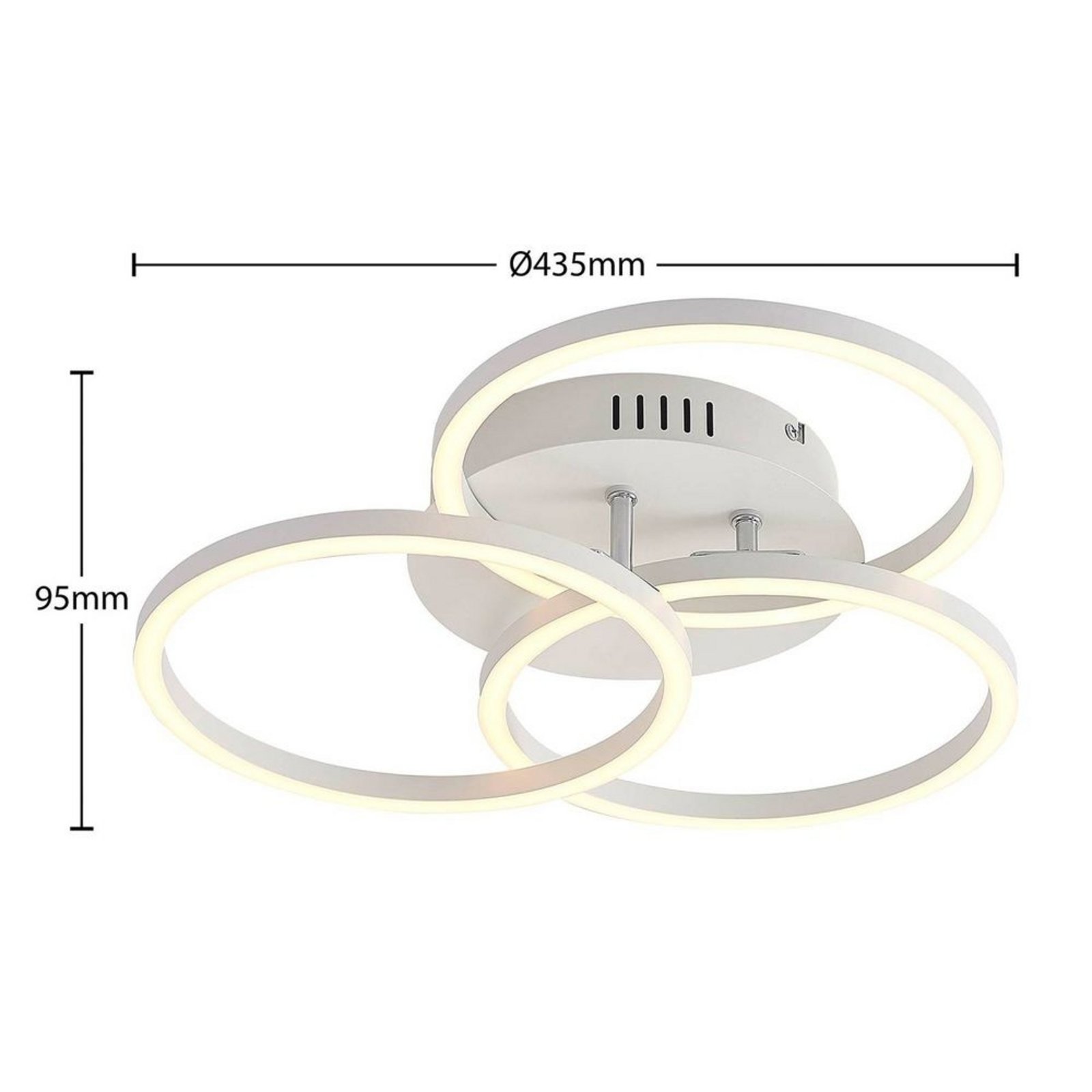 Qiana Round Ceiling Lamp LED White - Lindby