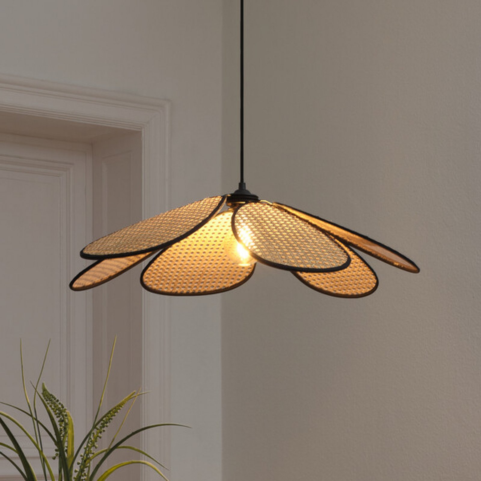 Lampada a sospensione OSRAM Decor Rattan Daisy, Ø 69 cm, beige, E27