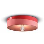 PI ceiling light, glossy/matt, Ø 40 cm, red