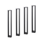 Lucande LED-Wegelampe Jupp, 4er-Set, 90 cm, anthrazit, IP54