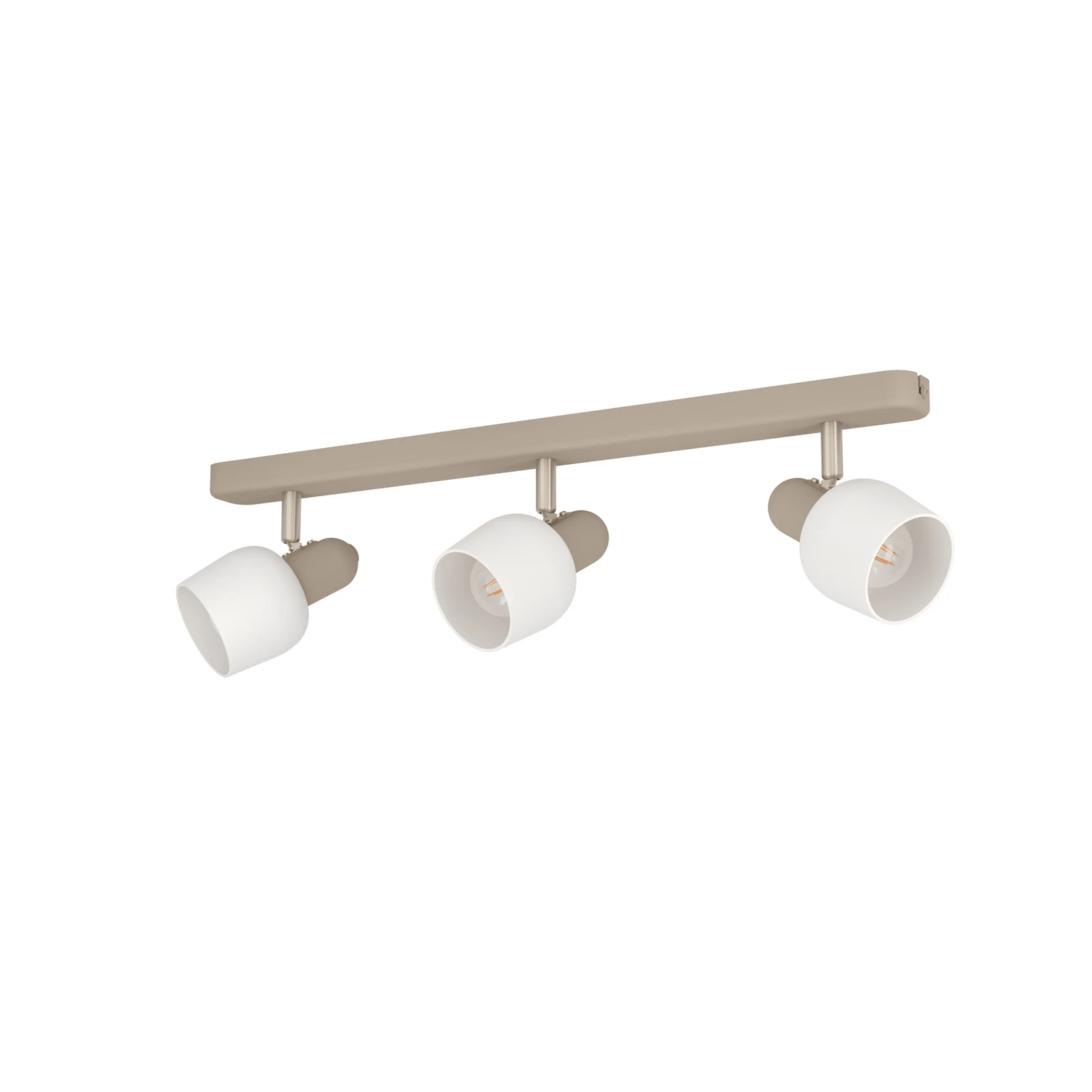 Corato downlight, sand/nickel/opal, 3-bulb.