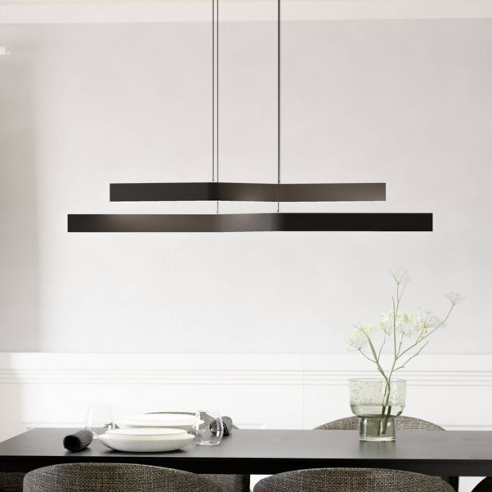 Żyrandol LED EGLO PLAYITAS, czarna, 120 cm, 2-punktowy, CCT