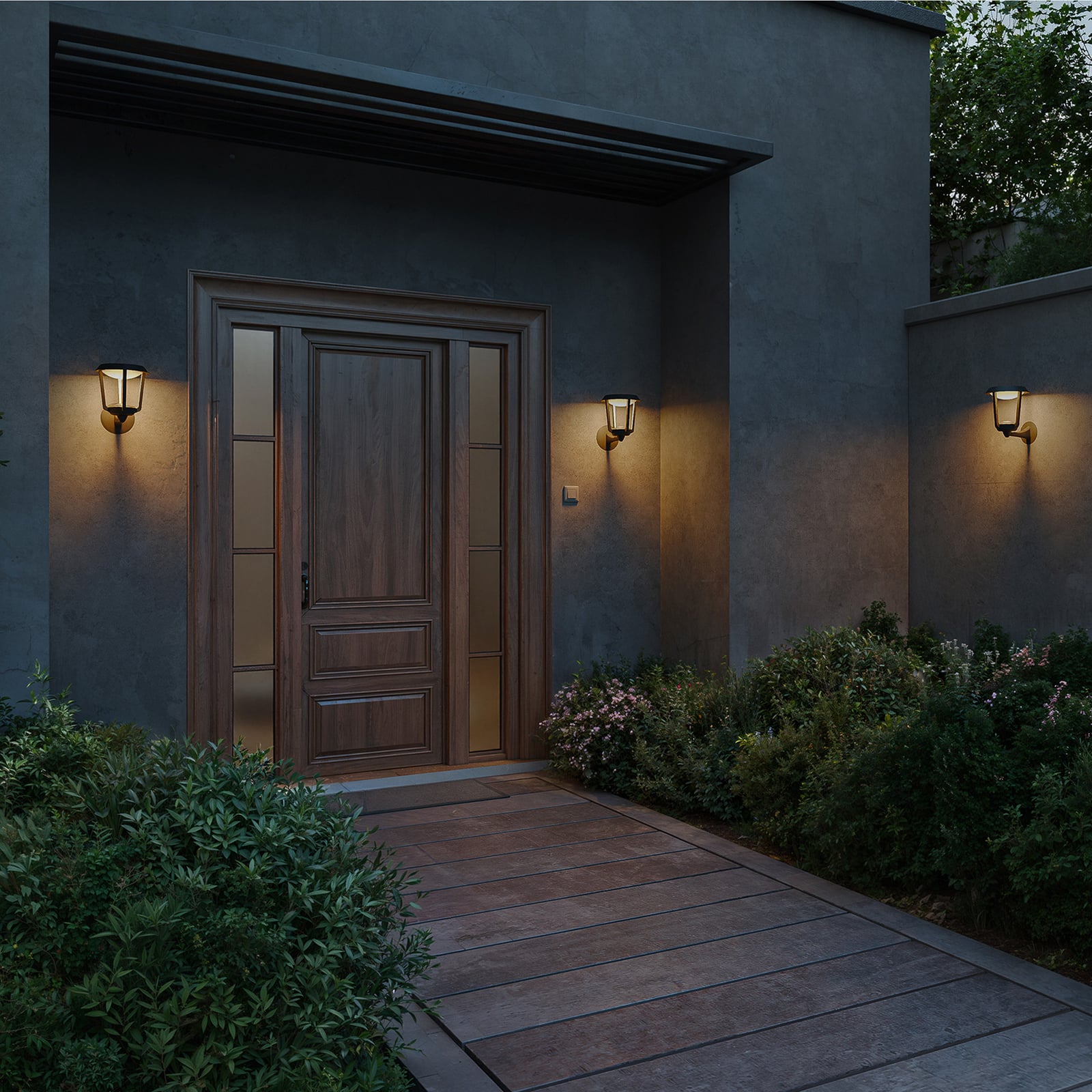 Philips Nuvy LED kültéri fali világítás, antracit, fém, IP44 Philips Nuvy LED kültéri fali világítás, antracit, fém, IP44