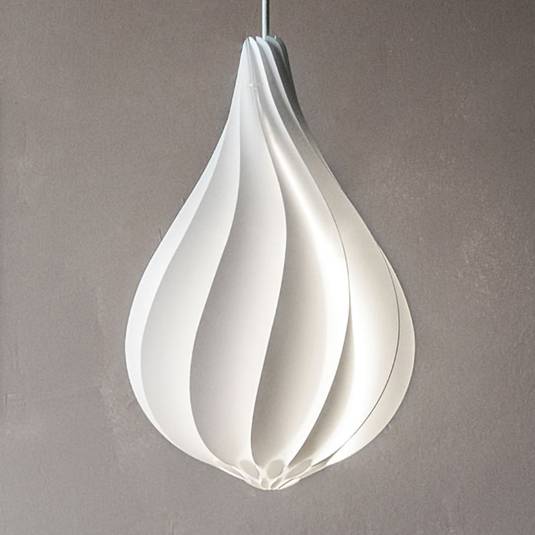 Alva Medium hanging light cord set white 42 cm Lights.ie