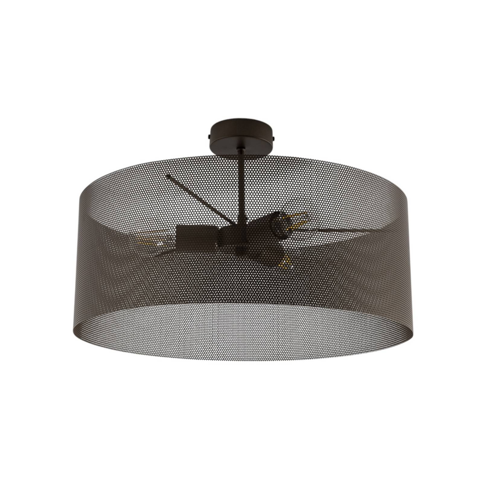 Lampa sufitowa Zofia, brąz kawowy, metal, Ø 50 cm, 3-punktowa, E27