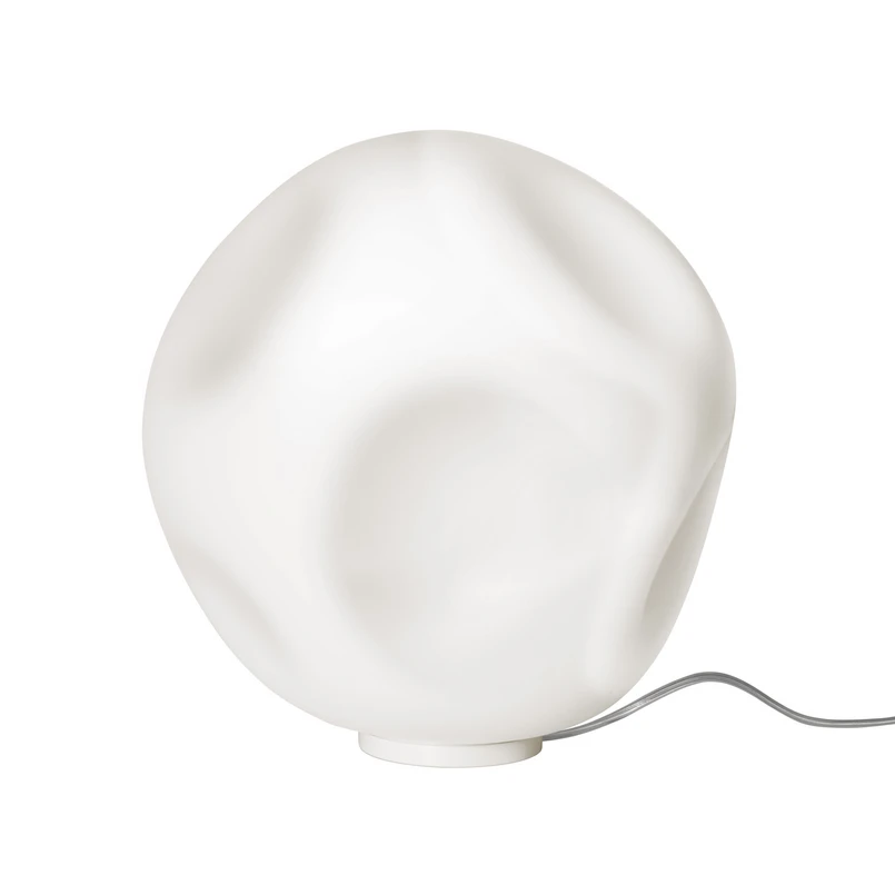 Foscarini – Hoba Grande Tischlampe, Ø 36 cm, dimmbar, Glas