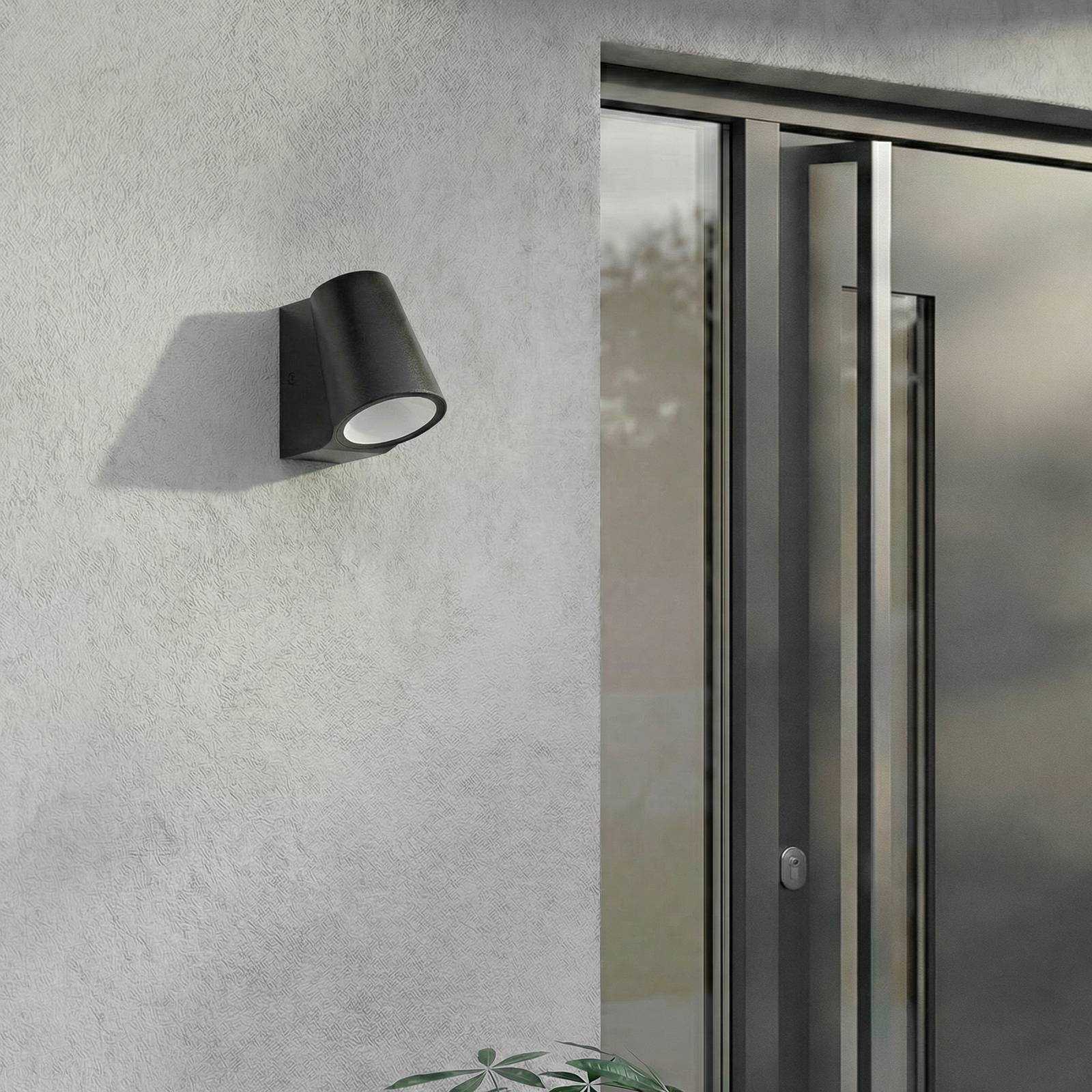 Lindby kinkiet zewnętrzny LED Illuvia, czarny matowy, IP54