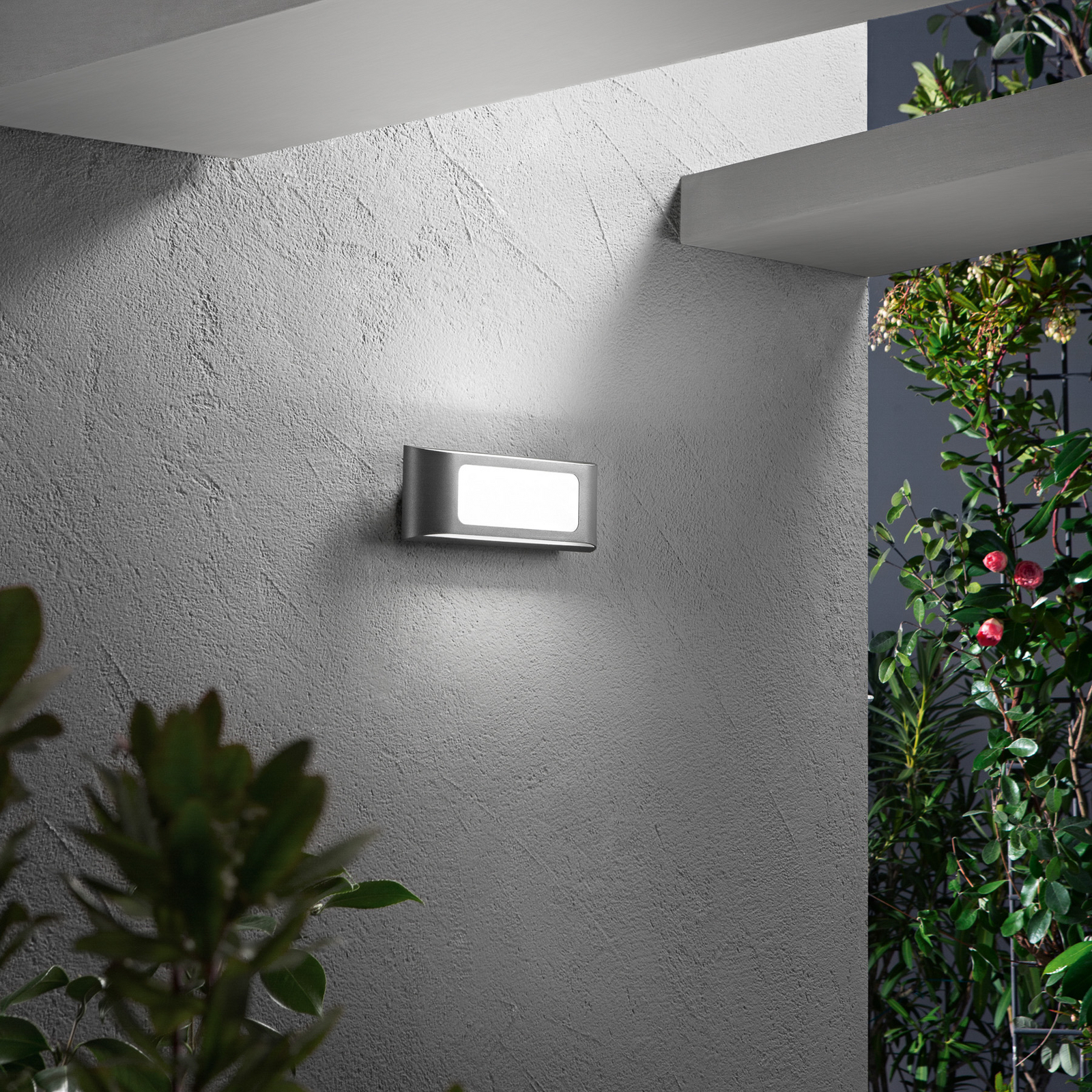 LED zunanja stenska svetilka DESERT, antracitna, širina 25 cm, kovina