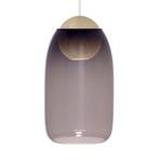 Mater Liuku Ball hanglamp hout natuur glas paars
