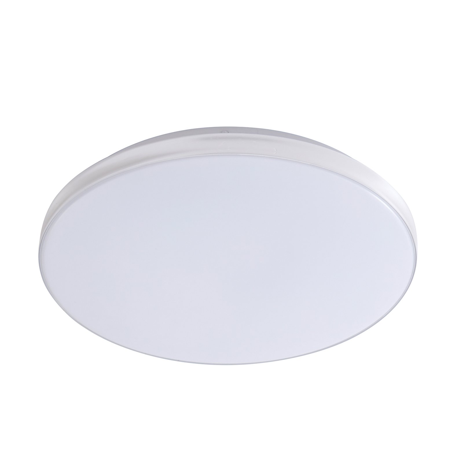 Lindby Plafonnier LED Comora, blanc, plastique, IP44, 3000K