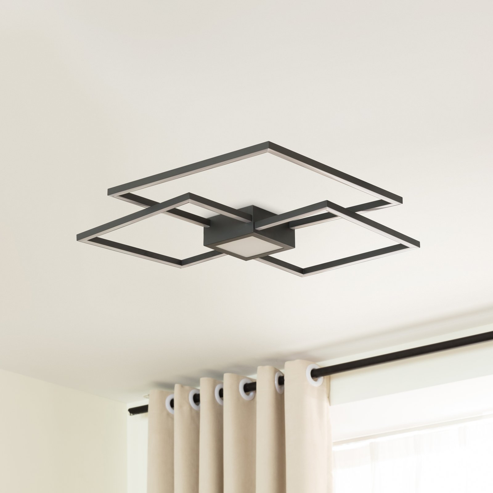 Duetto 3 Lámpara de Techo Anthracite - Lindby