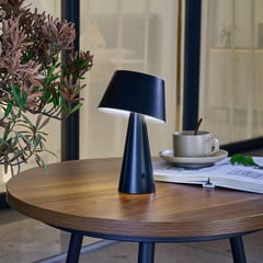 Lindby LED lámpara solar de mesa Lirinor plástico negro 13 cm