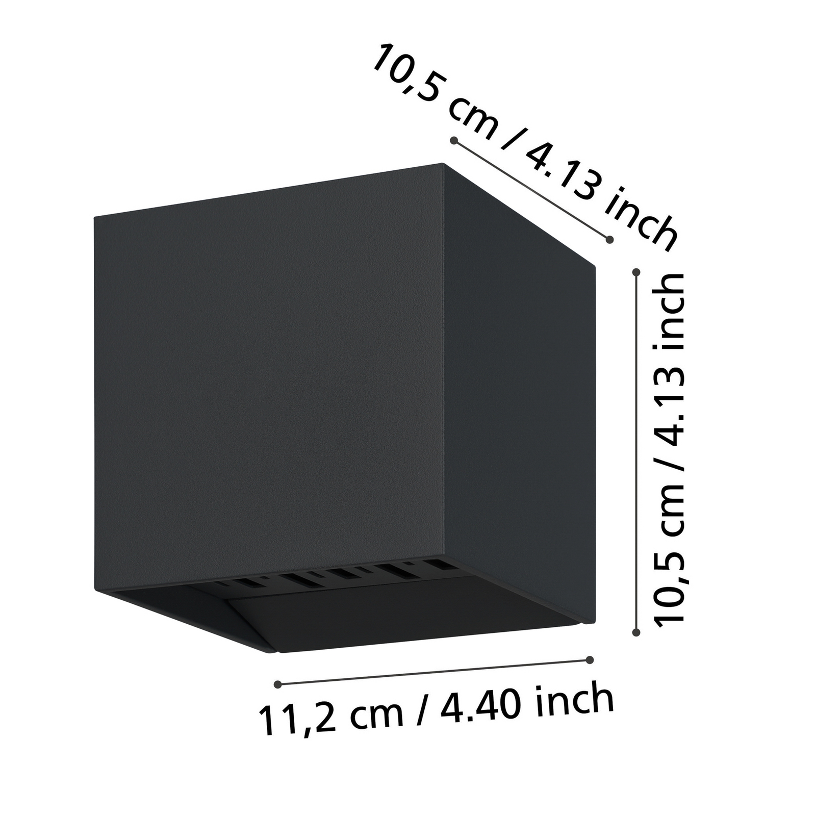 LED wandlamp Calpino 2, zwart