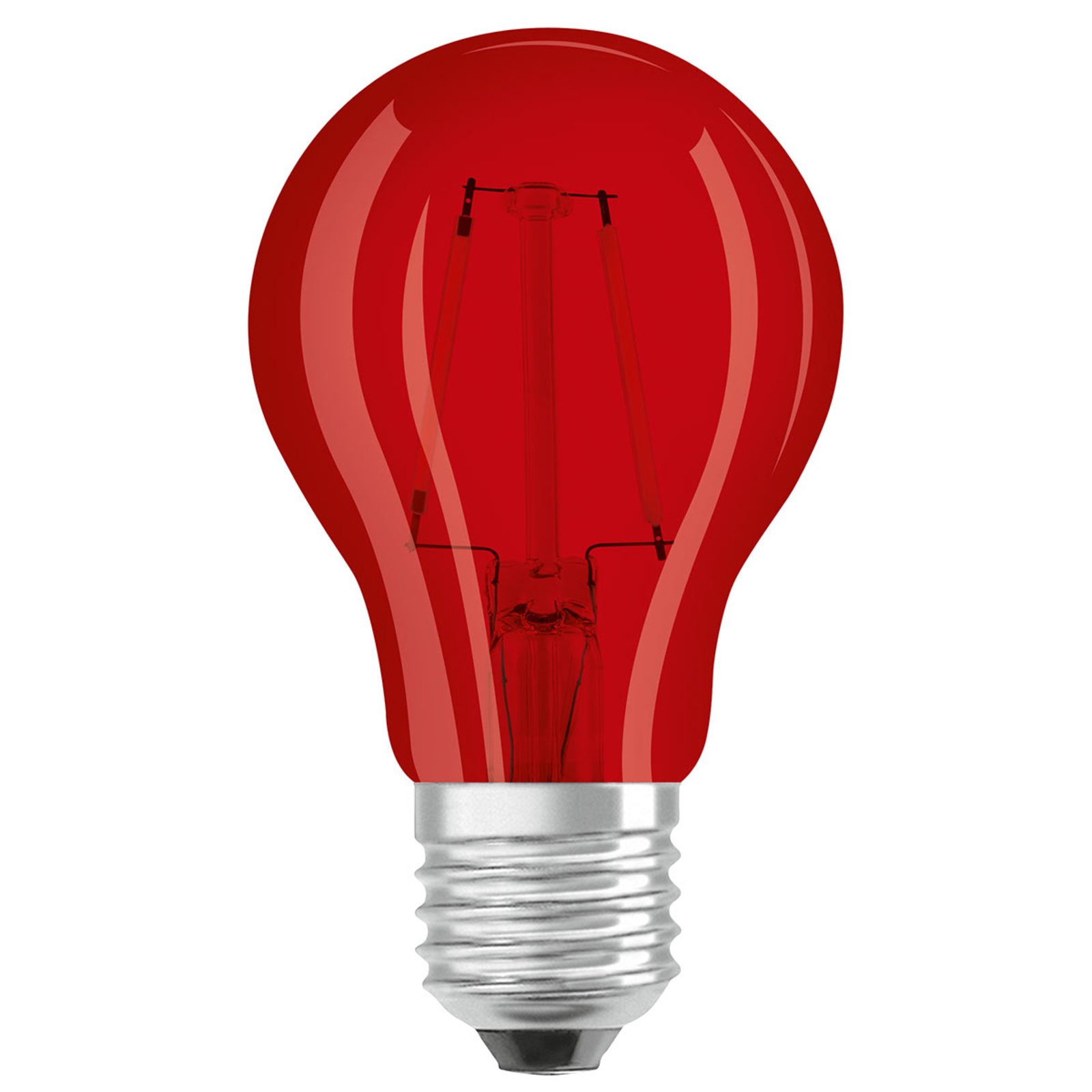 OSRAM Lampadina LED E27 Star Décor Cla A 2,5W, rosso
