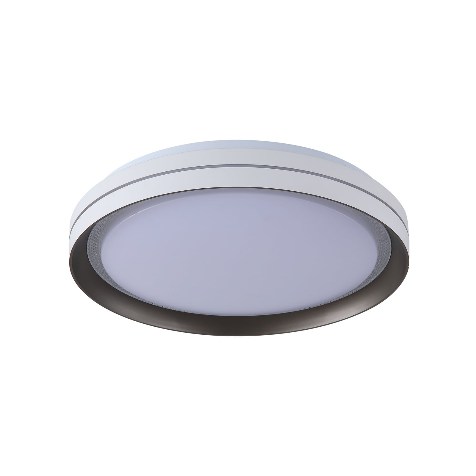 LED stropna svjetiljka, bijela/s rebrastim letvicama, Ø 39 cm, željezo/akril