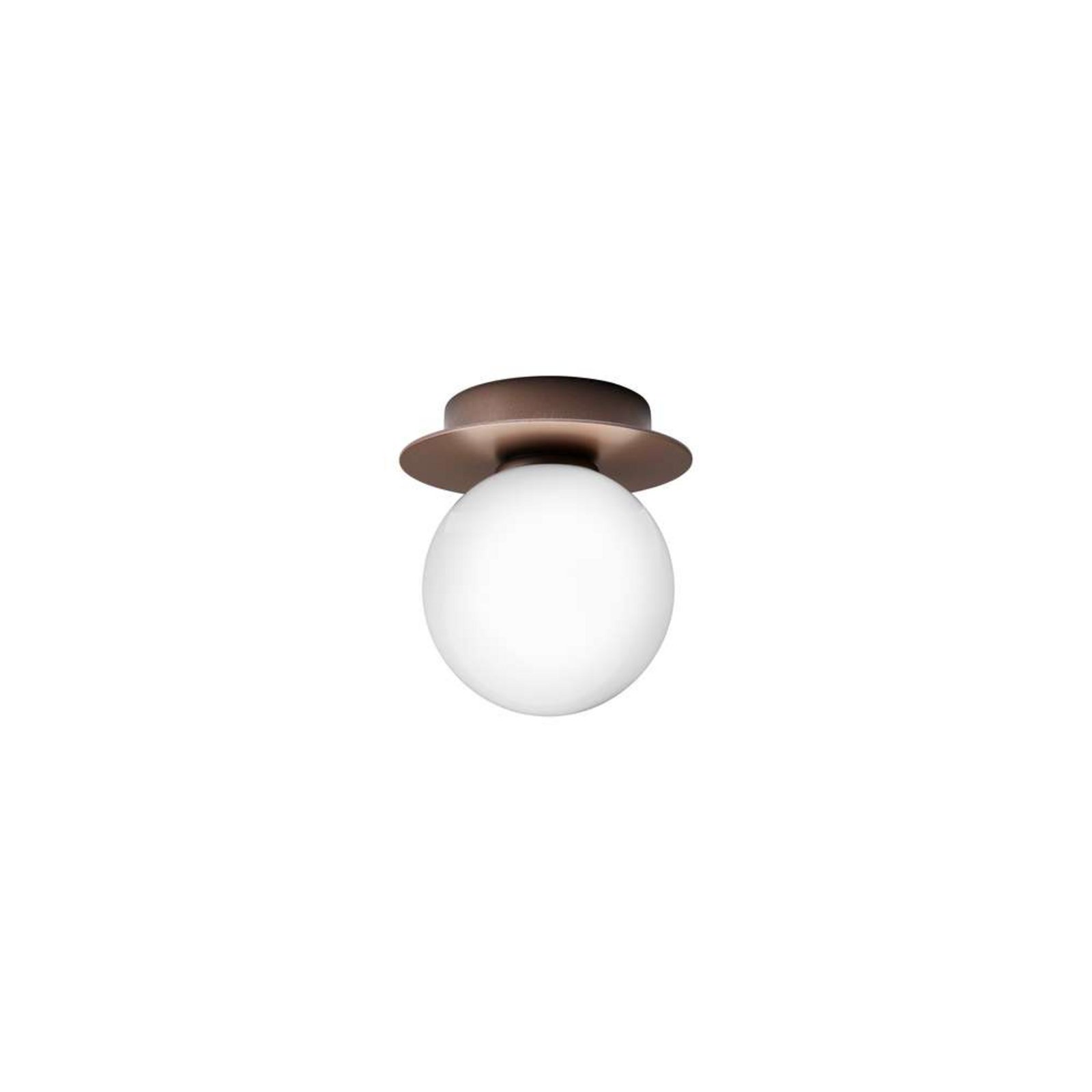 Nuura Liila 1 candeeiro de parede/teto, Ø 14 cm IP44, bronze/ópalo