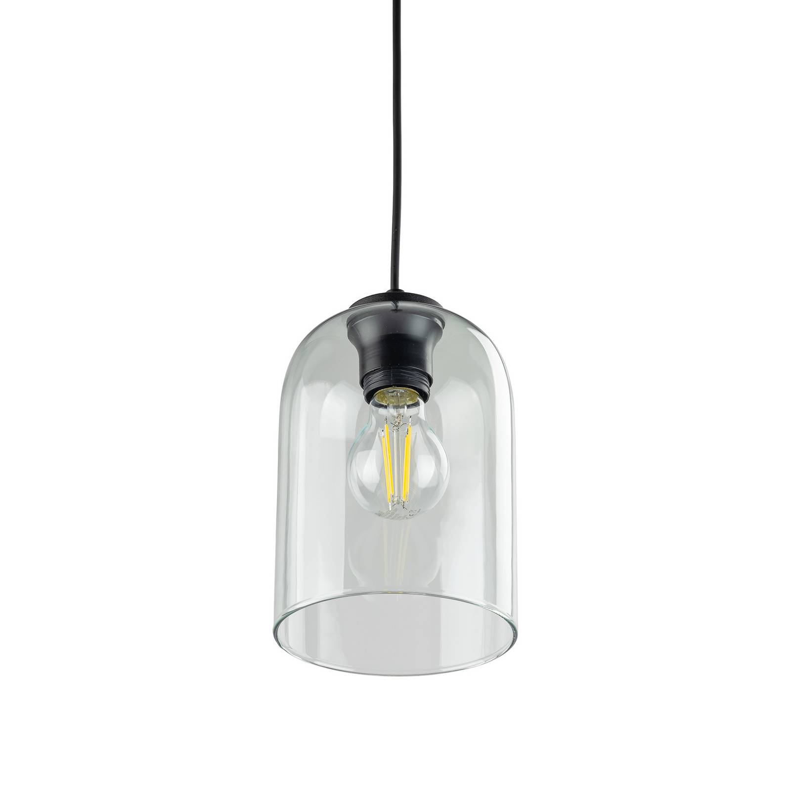 Lampa wisząca Molly, zielona, Ø 14 cm, metal/szkło
