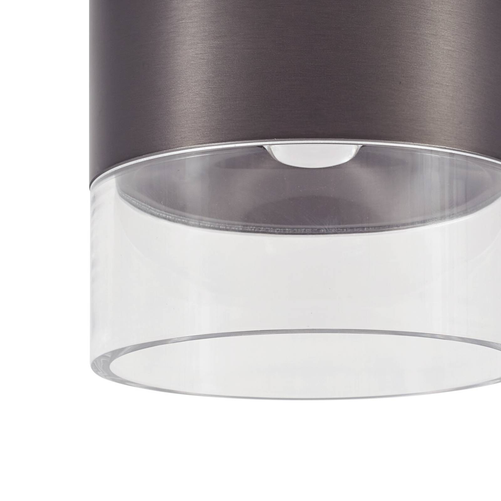 Lampa sufitowa LED Dalila, czarna, Ø 10 cm, aluminium