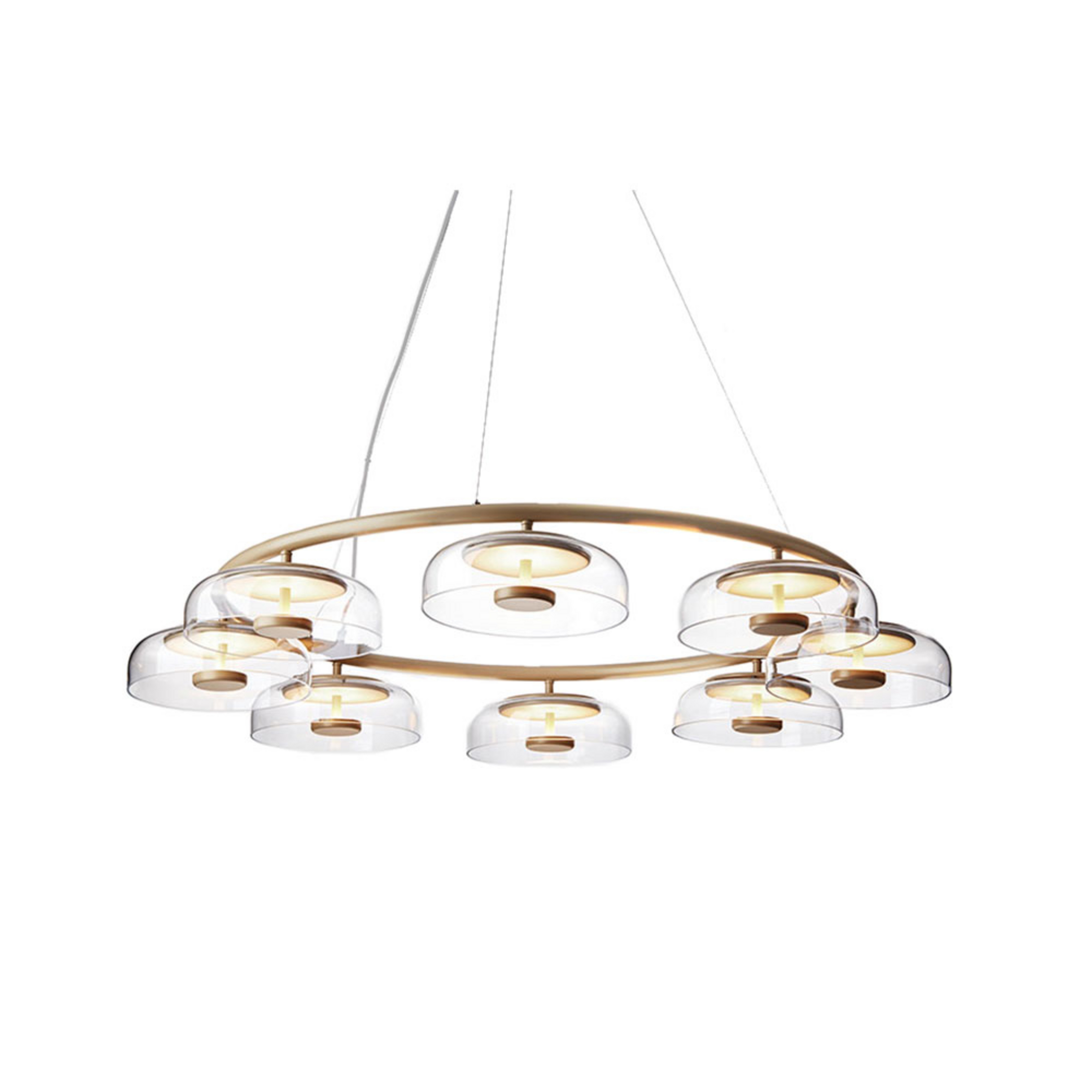 Blossi 8 Lysekrone Nordic Gold/Clear - Nuura